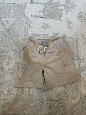 Ocean and Coast Boys' Tan Cargo Shorts with Drawstring